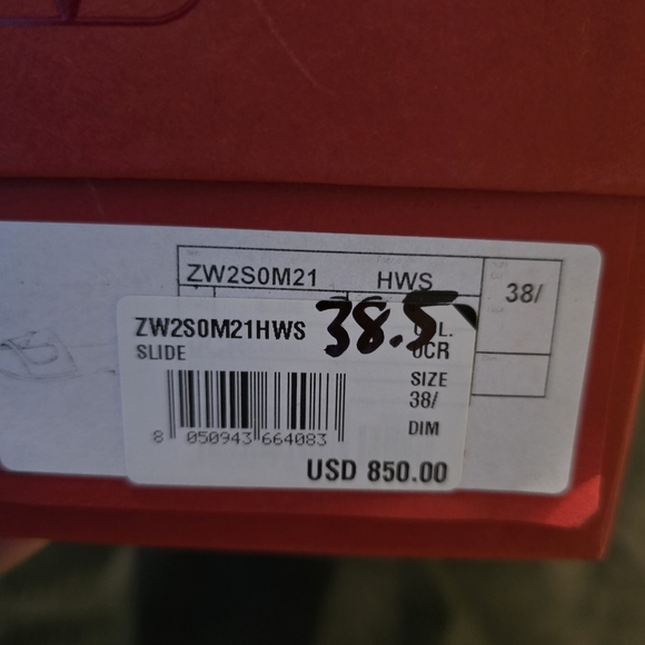 Valentino Garavani Women Brown Slides with V Gold Logo Size 8.5 - Picture 16 of 16